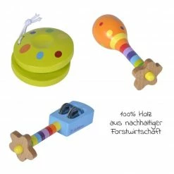 New 🤩 Eichhorn 3-tlg. Musik-Set mit Rassel, Kastagnette & Maraca ⭐ -Toys for Toddlers (12+ m) Shop eichhorn 3 tlg musik set mit rassel kastagnette maraca 100003484 d2