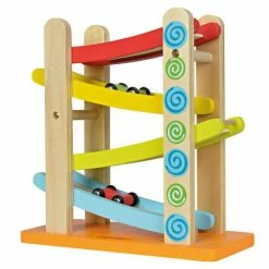 Coupon 🎉 Eichhorn Auto-Rennbahn Color aus Holz mit 3 Autos 💯