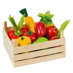 Discount 🥰 Goki Holzkiste mit 10-tlg. Obst-Sortiment 👏