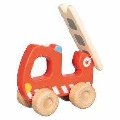 Cheapest ⭐ Goki Spielfahrzeug aus Holz - Feuerwehr Leiterwagen ✨