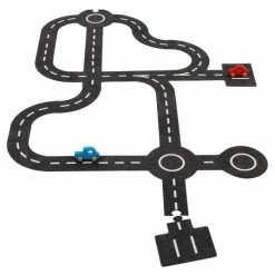 Cheap π Goki SpielstraΓe aus Filz mit 2 Holz-Fahrzeugen π