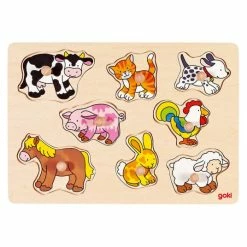 Outlet 🤩 Goki Puzzle farm - animal children 🤩