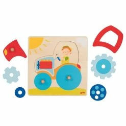 Promo 😀 Goki Steckpuzzle Traktor - 6 Teile ✔️