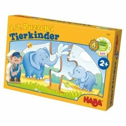 Best Pirce 🛒 Haba 1, 2, Puzzelei Tierkinder mit Spielfigur - 21 Teile 😀