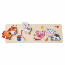 Discount 🌟 Haba Steckpuzzle Bauernhof-Tierkinder - 4 Teile 🤩