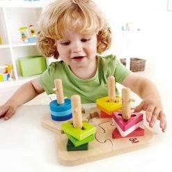 Promo ✨ Hape Creative plug puzzle 16 pieces 🔔 -Toys for Toddlers (12+ m) Shop hape kreatives steckpuzzle 16 teile e0411 d3