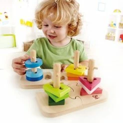 Promo ✨ Hape Creative plug puzzle 16 pieces 🔔 -Toys for Toddlers (12+ m) Shop hape kreatives steckpuzzle 16 teile e0411 d4