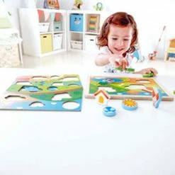 Coupon 👏 Hape Pepe & Friends Sonnental Puzzle 🎉 -Toys for Toddlers (12+ m) Shop hape pepe friends sonnental puzzle e1601 d2