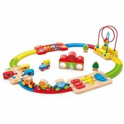 Promo 🎉 Hape Regenbogen-Puzzle Eisenbahnset ✔️