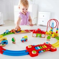 Promo 🎉 Hape Regenbogen-Puzzle Eisenbahnset ✔️ -Toys for Toddlers (12+ m) Shop hape regenbogen puzzle eisenbahnset e3826 d4